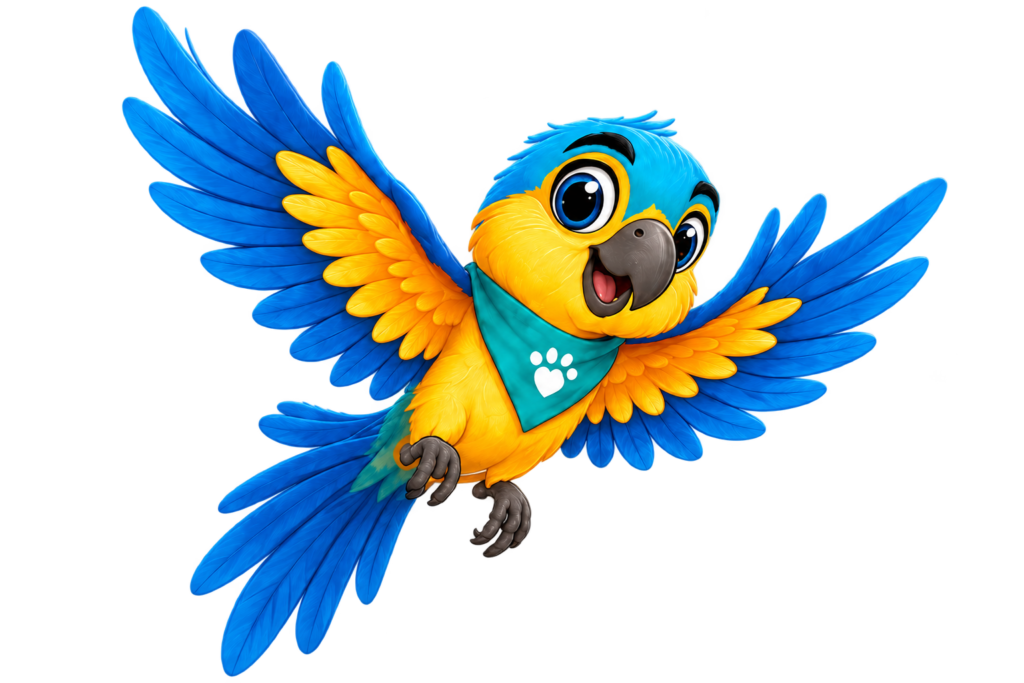 Did you hear that cheerful little chirp? That was me! I’m Pip, Kennelpedia’s colorful feathered friend.