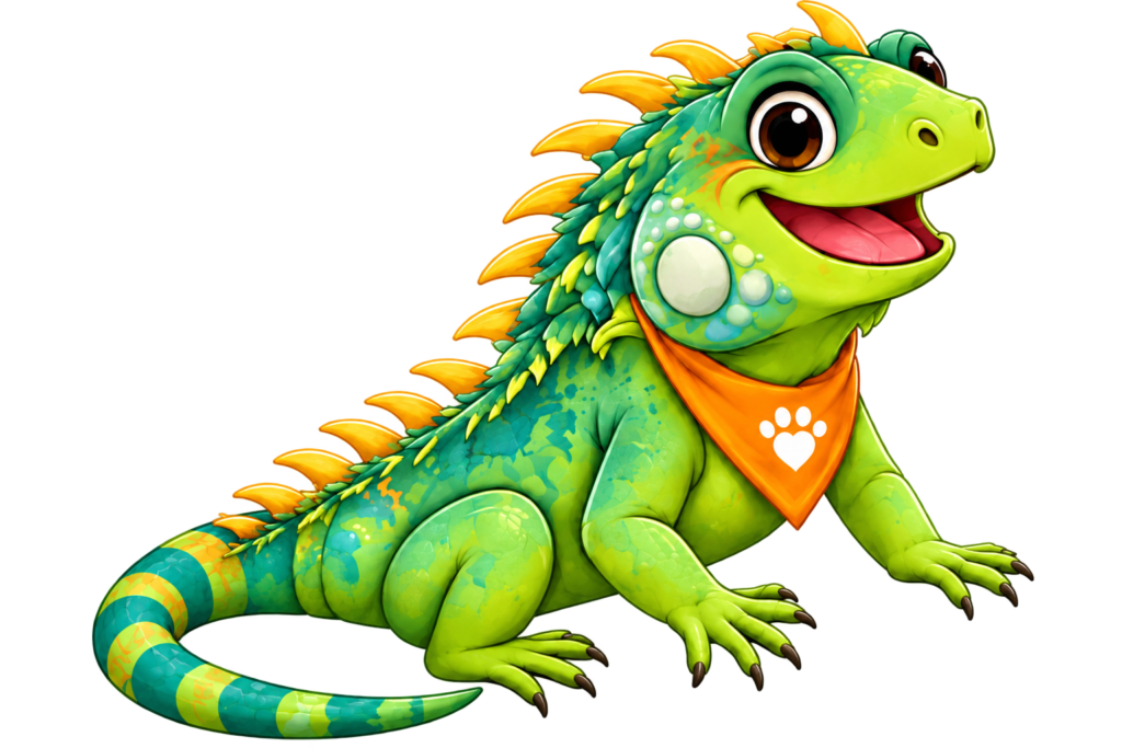 Well, hello! I’m Iggy, a green iguana and a professional finder of the sunniest spot in the room.